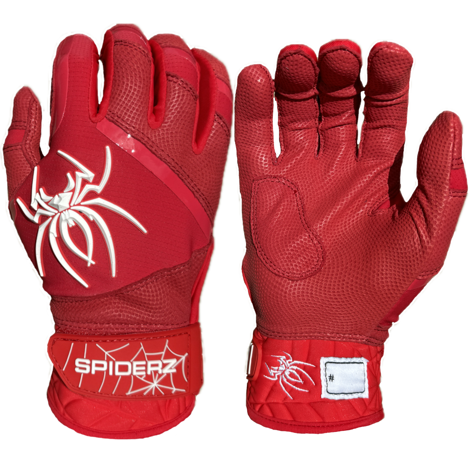 2025 Spiderz PRO PREMIER Batting Gloves - Red/White