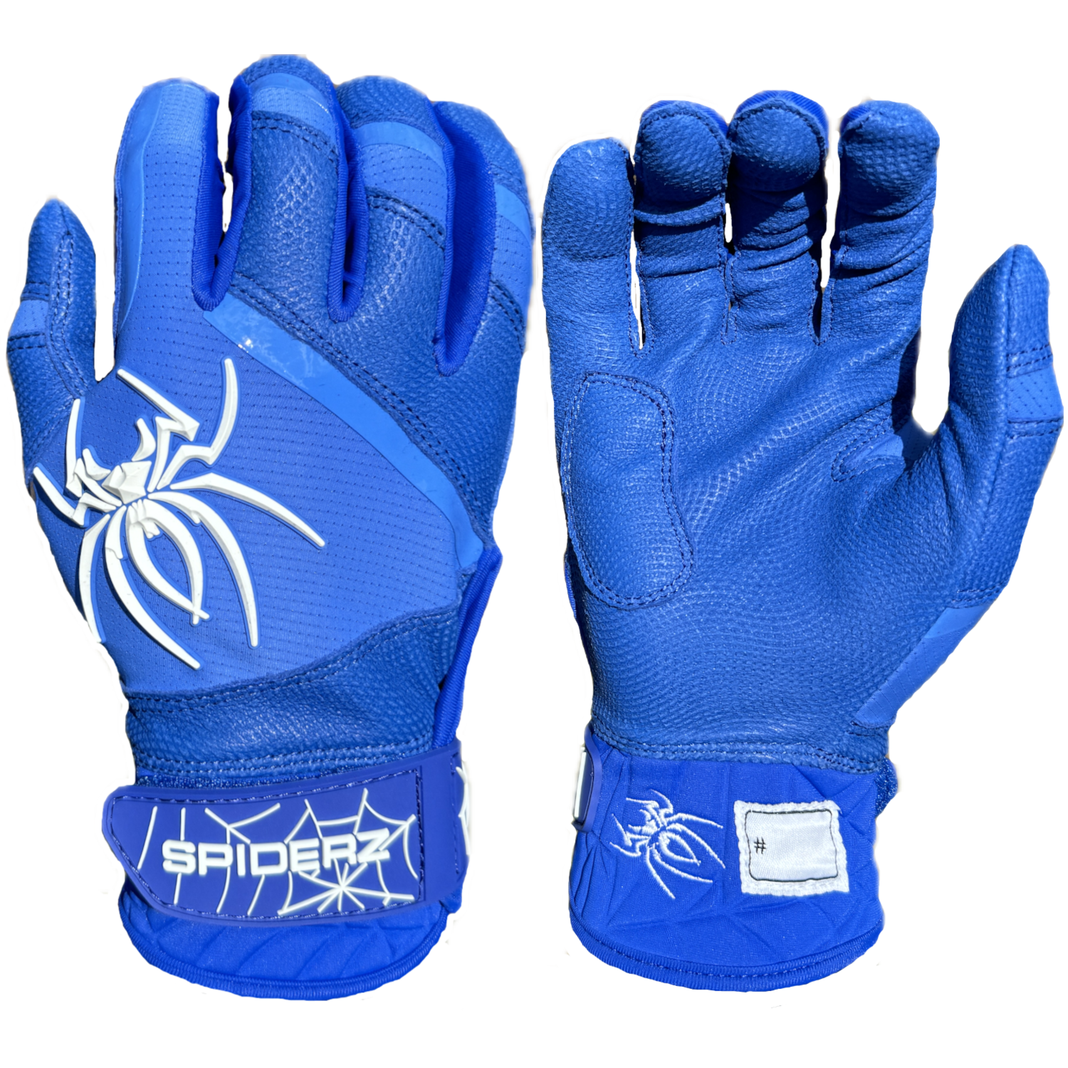 2025 Spiderz PRO PREMIER Batting Gloves - Royal Blue/White