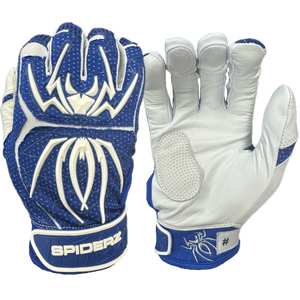 2024 Spiderz ENDITE LTD "Smooth Palm" Batting Gloves - Royal Blue/White