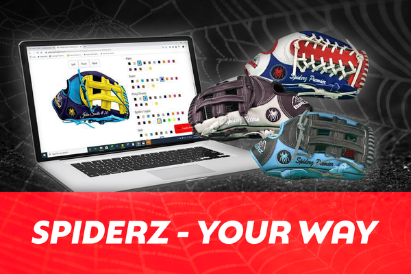 Spider top softball gloves