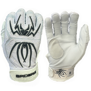 2024 Spiderz ENDITE LTD "Smooth Palm" Batting Gloves - White/Black