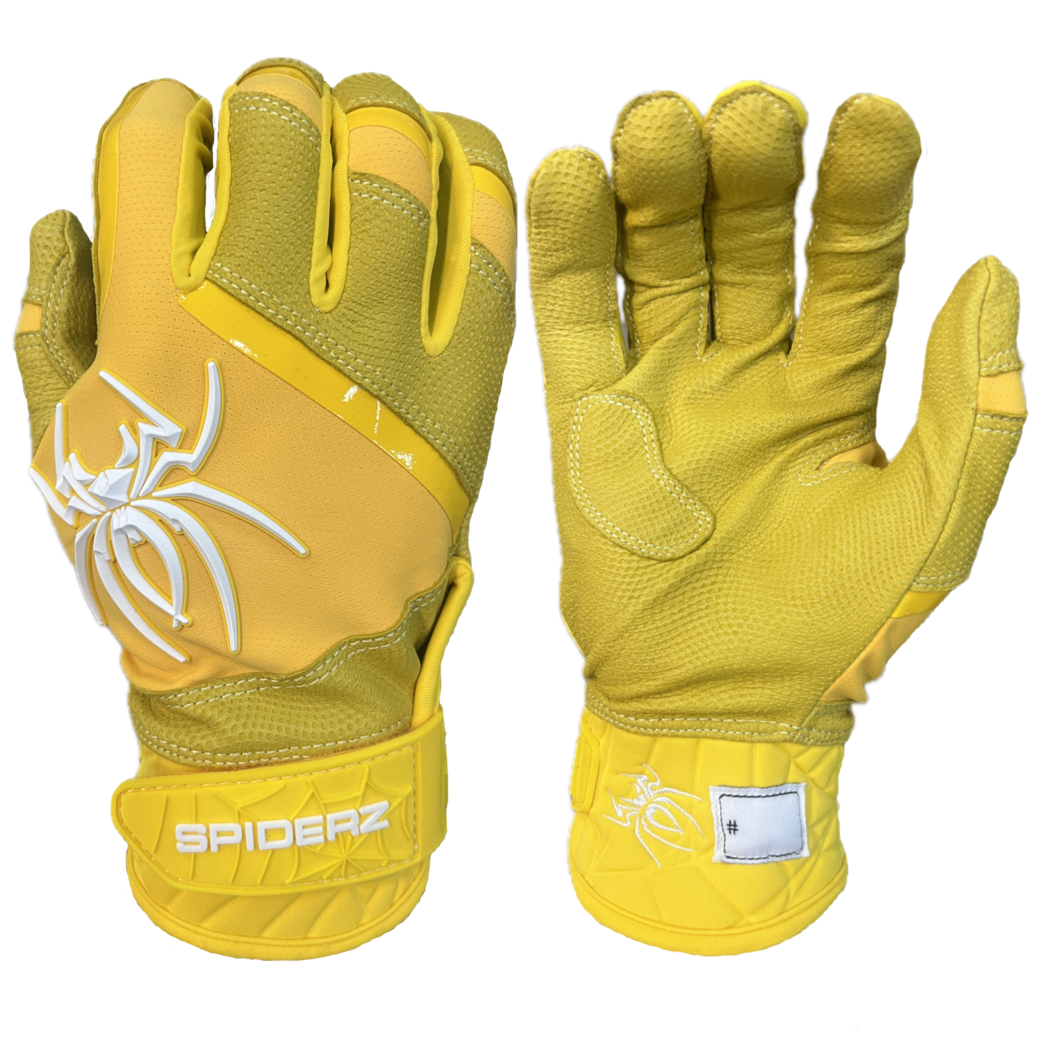 2025 Spiderz PRO PREMIER Batting Gloves - Yellow/White