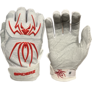2024 Spiderz ENDITE Batting Gloves - White/Red