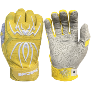 2024 Spiderz ENDITE Batting Gloves - Yellow/White