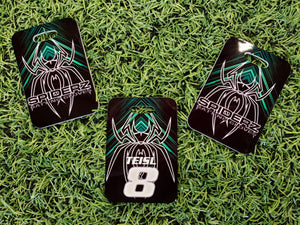 Spiderz Personalized Bag Tags- Black/Green Arrow