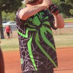Load image into Gallery viewer, *Pre-Order* Spiderz Full Dye Jersey Buy In - Black/Neon Green/Silver

