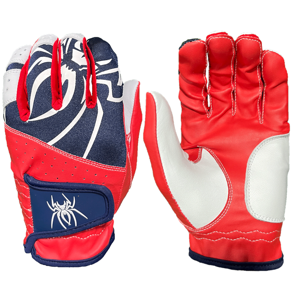 Spiderz "Gimme" Golf Glove - Red/Navy Blue