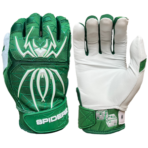 2022 Spiderz ENDITE Batting Gloves - Green/White Ltd Ed "Sin City"