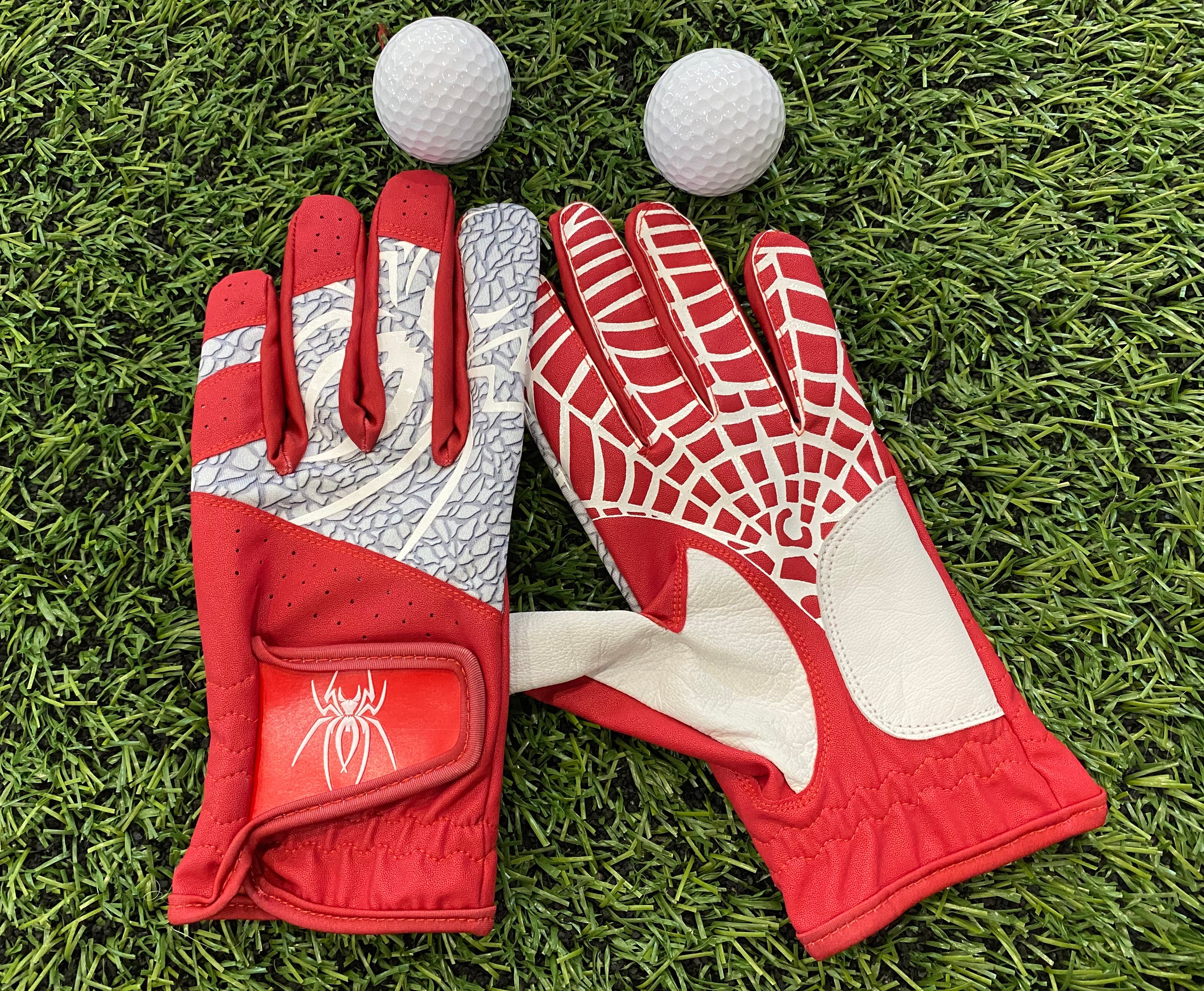 Spiderz “Buzzard”  Golf Glove - Red/White