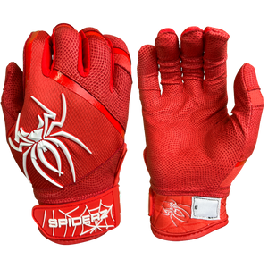 2023 Spiderz PRO Batting Gloves - Red/White