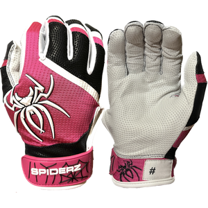 2023 Spiderz PRO Batting Gloves - LTE Pink/Black/White