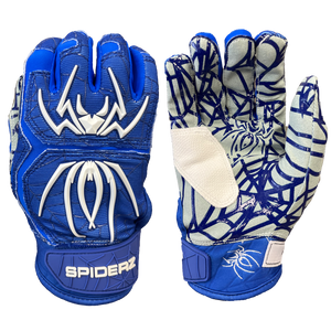 Spiderz HYBRID Batting Gloves - Royal Blue/White