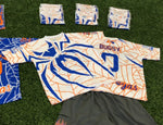 Load image into Gallery viewer, *Pre-Order* Spiderz Full Dye Jersey Buy In - White/Royal Blue/Orange

