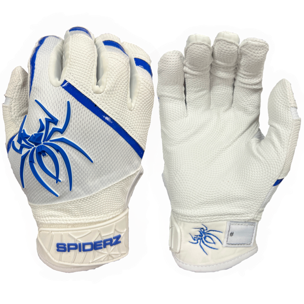 Blue and deals white batting gloves