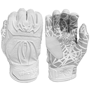 2023 Spiderz HYBRID Batting Gloves - White/White